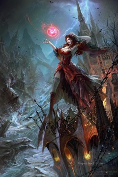 Fantasy Painting - Night Witch by hgjart